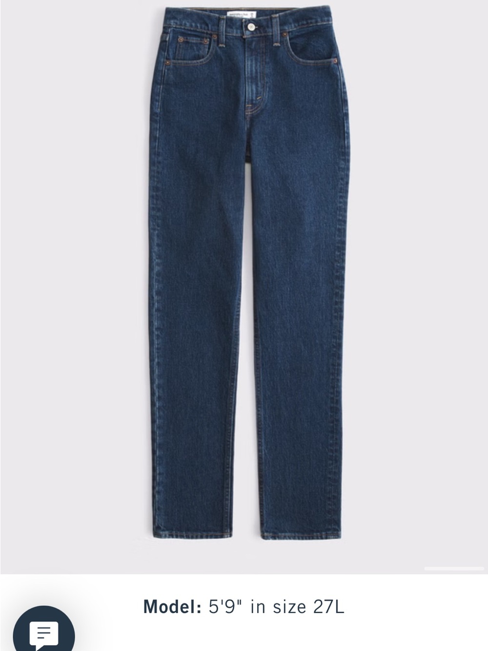 Abercrombie Curve Love Ultra High Rise 90s Straight Jean 26 Short - Picture 6 of 7